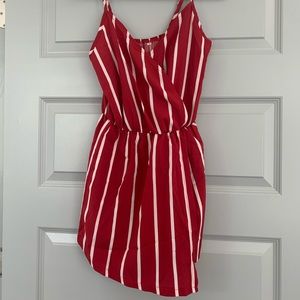 NIP SHEIN red and white Romper